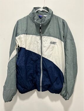 Vintage Bike Colorblock Windbreaker Jacket Size Large